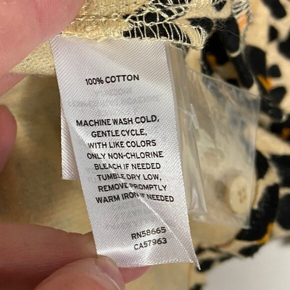 NEW Nordstrom Leopard Print Cotton Flannel Pajama Dress Nightshirt Size Medium - Picture 8 of 14